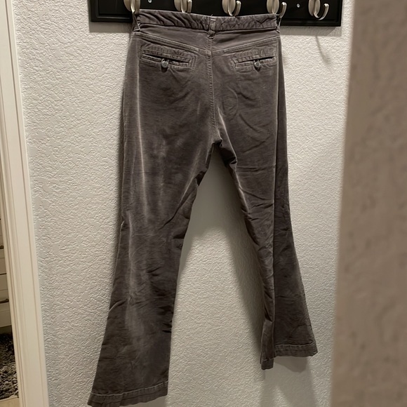 Gap womens Sz 6 gray velveteen unribbed corduroy pants wide leg 🤎 - Picture 4 of 5